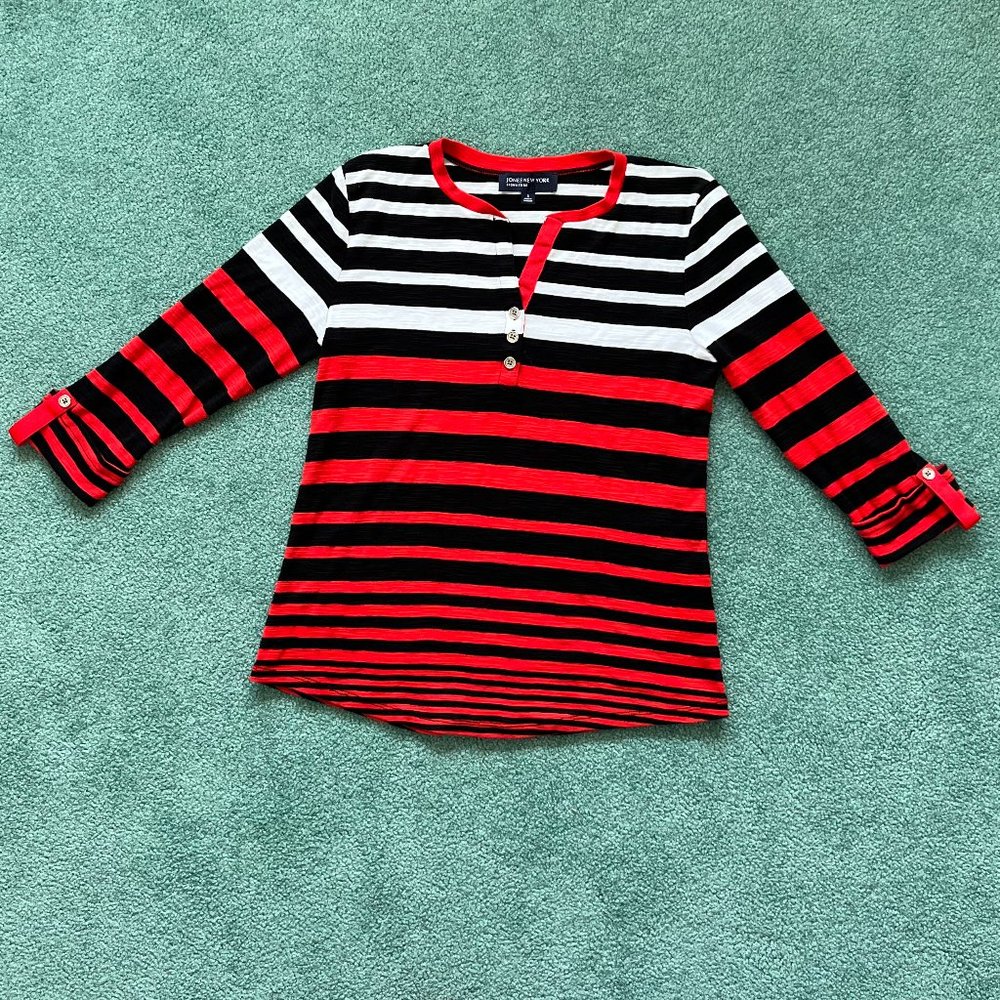 Jones New York Signature ¾ Sleeve Top